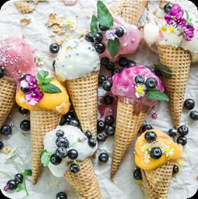 many ice-cream cones
